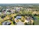 Aerial view of house near a lake in a tree lined community at 217 Pleasant Valley Dr, Daytona Beach, FL 32114