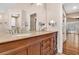 Double vanity bathroom with a wood cabinet at 217 Pleasant Valley Dr, Daytona Beach, FL 32114