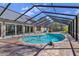 Refreshing kidney-shaped pool under screened patio at 217 Pleasant Valley Dr, Daytona Beach, FL 32114