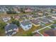 Expansive aerial view of a neighborhood showcasing well-maintained homes and community layout at 370 Aldershot Ct, Kissimmee, FL 34758