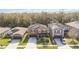 Aerial view of homes with solar panels at 3969 Lone Eagle Pl, Sanford, FL 32771