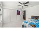 Bright bedroom with double doors and carpet flooring at 3969 Lone Eagle Pl, Sanford, FL 32771