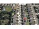 Aerial view showing home location in community with amenities including a pool at 3999 Night Heron Dr, Sanford, FL 32773