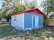 Newly painted storage shed in backyard at 4400 Southmore Dr, Orlando, FL 32812