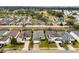 Aerial view of houses in a residential community with pools and lush landscaping at 627 Copeland Dr, Haines City, FL 33844