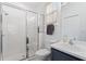 Bathroom with walk-in shower and vanity at 627 Copeland Dr, Haines City, FL 33844