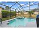 Enclosed pool and spa with plenty of outdoor space at 627 Copeland Dr, Haines City, FL 33844