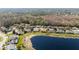 Aerial view of homes along lake at 862 Shriver Cir, Lake Mary, FL 32746