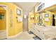 Bathroom with double vanity, shower, and relaxing decor at 1947 Quintilis Ct, Deltona, FL 32738