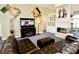 Relaxing living room with fireplace and sectional sofa at 1947 Quintilis Ct, Deltona, FL 32738