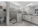 Bathroom boasts a walk-in shower and double vanity at 636 Mosaic Blvd, Daytona Beach, FL 32124