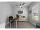 Spacious home office featuring built-in desk and large window at 636 Mosaic Blvd, Daytona Beach, FL 32124
