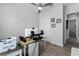 Bright home office features built-in shelving and hardwood floors at 636 Mosaic Blvd, Daytona Beach, FL 32124