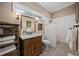 Modern bathroom featuring a wood vanity and a spacious, tiled walk-in shower at 661 Cricklewood Ter, Lake Mary, FL 32746