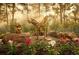 Scenic garden display with Bambi sculptures and flowers at 10300 Winter Sparkle Cir, Golden Oak, FL 32836