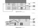 Architectural plan showing front and rear elevations of the home with window and door placements at 15 E Laurel St, Apopka, FL 32703