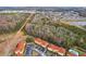 Aerial view of townhouses nestled in a wooded area with a community at 346 Monroe Cir, Davenport, FL 33896