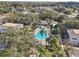 Community pool and building view from above at 4876 Conway Rd # 96, Orlando, FL 32812