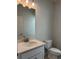 Clean bathroom with a modern vanity, neutral walls, and a white toilet at 520 Orient Ave, Debary, FL 32713
