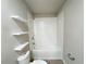 Clean bathroom with shower and tub at 849 Rivers Crossing St, Clermont, FL 34714