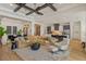 Open living room showcasing hardwood floors and an open concept to the kitchen at 10416 Pocket Ln, Orlando, FL 32836
