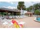 Relaxing pool area with lounge chairs and shaded seating at 1207 Palmetto Dr, Lady Lake, FL 32159
