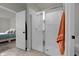 Bathroom with walk-in shower and adjacent to the main bedroom at 1231 Citrus Landings Blvd, Davenport, FL 33837