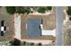 Aerial view of a neatly-kept property with clean lines and a spacious lot outlined in red at 6618 Sw 128Th Pl, Ocala, FL 34473