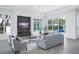 Inviting living room with comfortable seating, entertainment area, and serene backyard views at 7017 Via Carmel Way, Orlando, FL 32819