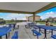 Covered picnic tables near a community spray park at 523 Lazio Cir, Debary, FL 32713