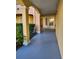 Covered walkway leads to building entrance with lush landscaping at 8763 Worldquest Blvd # 5103, Orlando, FL 32821