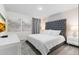 King-size bed, large TV, and modern decor at 8828 Cruden Bay Ct, Davenport, FL 33896