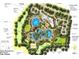 Schematic of the community's Oasis, highlighting pools, fitness center, and other amenities at 8828 Cruden Bay Ct, Davenport, FL 33896