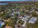 Aerial view of home and surrounding neighborhood at 141 Oakwood Way, Winter Park, FL 32789