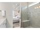 Spa-like bathroom with large shower and view of the bedroom at 2066 Branched Oak Rd, St Cloud, FL 34771