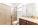 Modern bathroom with a walk-in shower and updated fixtures at 291 Lasso Dr, Kissimmee, FL 34747