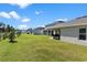 Backyard with covered patio and neighboring homes at 3220 Sweet Acres Pl, St Cloud, FL 34772