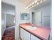 Bathroom with a pink countertop and tiled floors at 511 Coventry Ct, Mount Dora, FL 32757