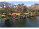 Lakefront property with dock and boathouse; pin location marker at 817 Antonette Ave, Winter Park, FL 32789