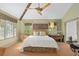 Main bedroom with high ceiling and large windows at 817 Antonette Ave, Winter Park, FL 32789