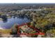 Aerial view showcasing a lakefront property at 960 Seminole Ave, Altamonte Springs, FL 32701