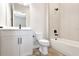 Clean bathroom, featuring a bathtub, toilet, and vanity at 1062 Liliana Dr, Deland, FL 32724