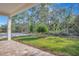 Covered patio overlooks a spacious backyard at 1062 Liliana Dr, Deland, FL 32724