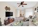 Spacious living room featuring a ceiling fan and comfortable seating at 15787 Avenue Of The Arbors, Winter Garden, FL 34787