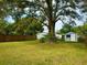 Large backyard with shed and mature tree providing shade at 4803 Roush Ave, Orlando, FL 32803