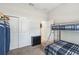 Bedroom with a bunk bed, carpet flooring, closet, and a ceiling fan at 782 Grand Hilltop Dr, Apopka, FL 32703