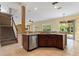 Island kitchen with stainless steel appliances and granite countertops at 13005 Islamorada Dr, Orlando, FL 32837