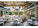 Inviting outdoor restaurant seating area with bright decor and tropical views at 14501 Grove Resort Ave # 1407, Winter Garden, FL 34787