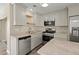 Modern kitchen with stainless steel appliances and light cabinets at 1609 Stocking St, Daytona Beach, FL 32117