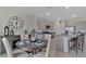 Bright dining area with a round table and chairs, adjacent to the kitchen at 33459 Copper Hill Way, Sorrento, FL 32776